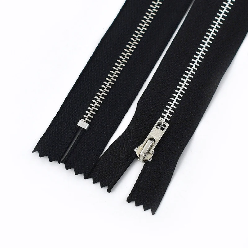 10/20Pcs 8-30cm(3.14-11.81inch) 3# Metal Zipper Close End Decorative Zip  for Bag Jeans Pants Placket Zippers Sewing Accessories