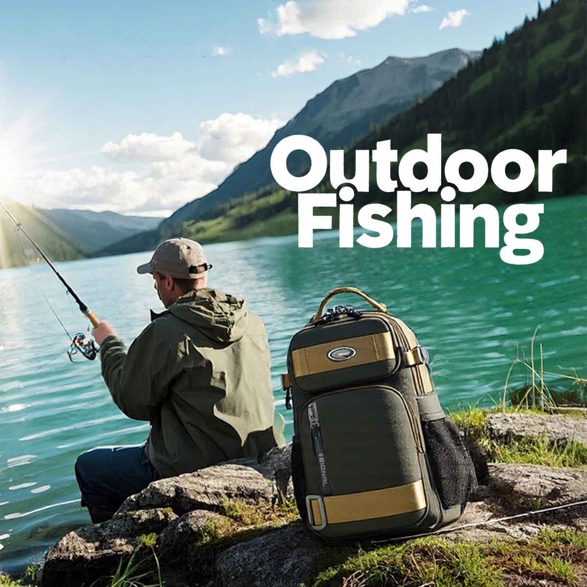 Outdoor Multi-Purpose Small Backpack Single Shoulder Crossbody Bag Lightweight Multi-Functional Backpack Travel Hiking Climbing Small Bag Fishing Hiking Outdoor Outing