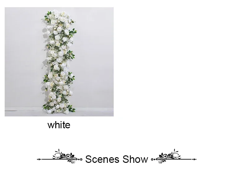 Artificial Flowers Runners Outdoor Wedding Decoration Dinning Table Centerpieces Road Lead Fake Flower Row Party Home Decor