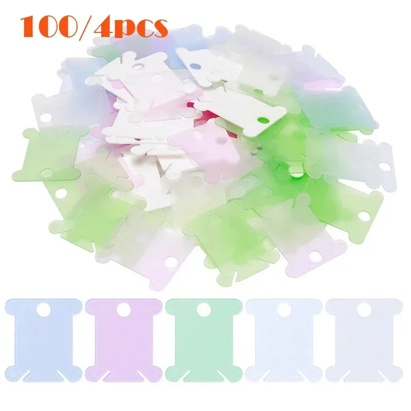 Plastic Bobbins Floss Set Spool Thread Card 100pcs Embroidery Floss DIY Stitch Thread Organizer Holder Sewing Tools Costura embroidery floss organizer
