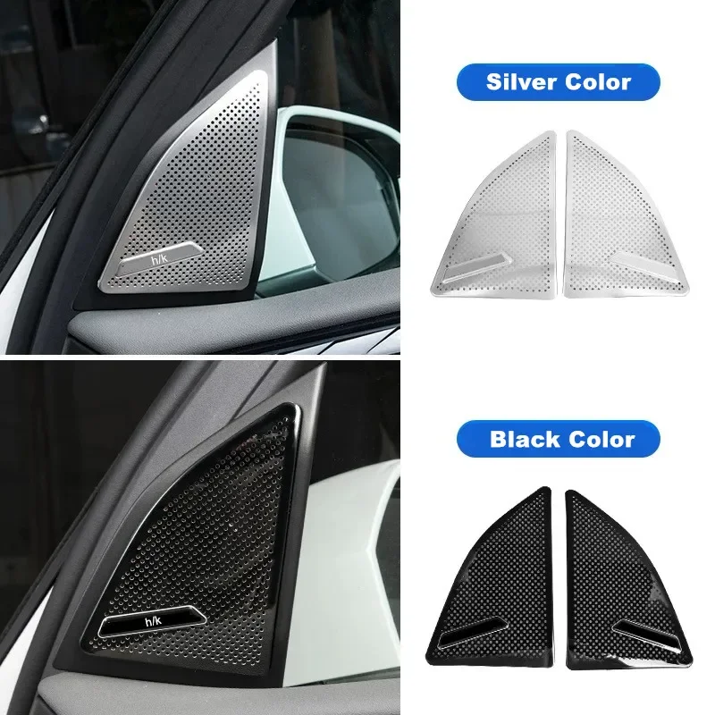 Car Front/Rear Door A Pillar Speaker Panel Metal Audio Horn Protective Cover Trim For BMW X3 G45 2025 2026 Interior Accessories