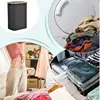 Laundry Hamper With Lid Dirty Clothes Basket For Laundry 55L Large Laundry Hamper With Handle And Lid Foldable Clothes Basket 5