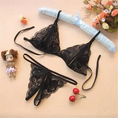 Sexy Lace Lingerie Set Sensual Women Hollow Out Transparent Women Erotic Underwear Set Porn Bra Sex G-string Panties Lingerie