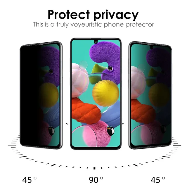 Protecteur d'écran de confidentialité pour Samsung, verre de protection anti-espion pour Galaxy A15, A35, A55, A05, A14, A24, A35, A54, A12, A13 Film 4