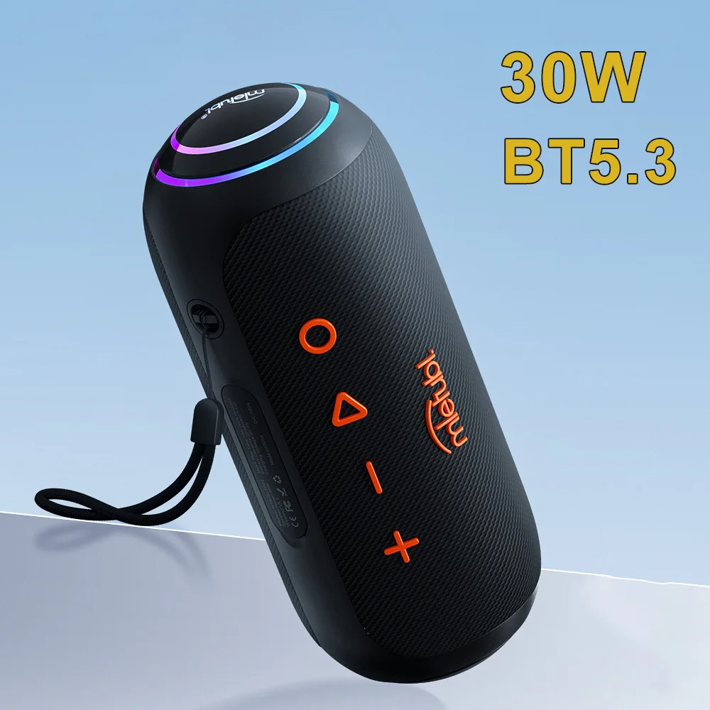 

30W Mini Shocking Bass Speaker With Three-dimensional Surround Pulse Outdoor Waterproof Stereo Wireless Bluetooth Boombox