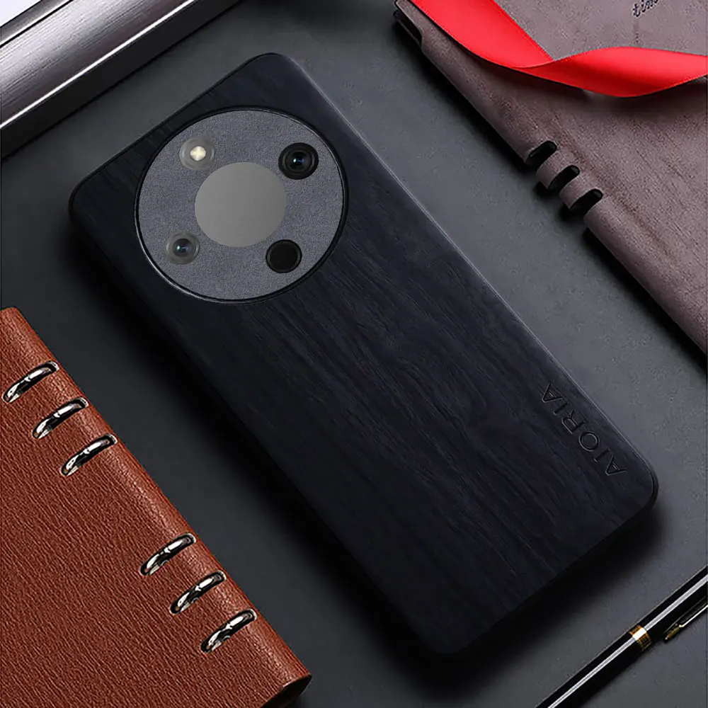 Bamboo Wood Pattern Leather Phone Case - Elegant and Durable Back Cover