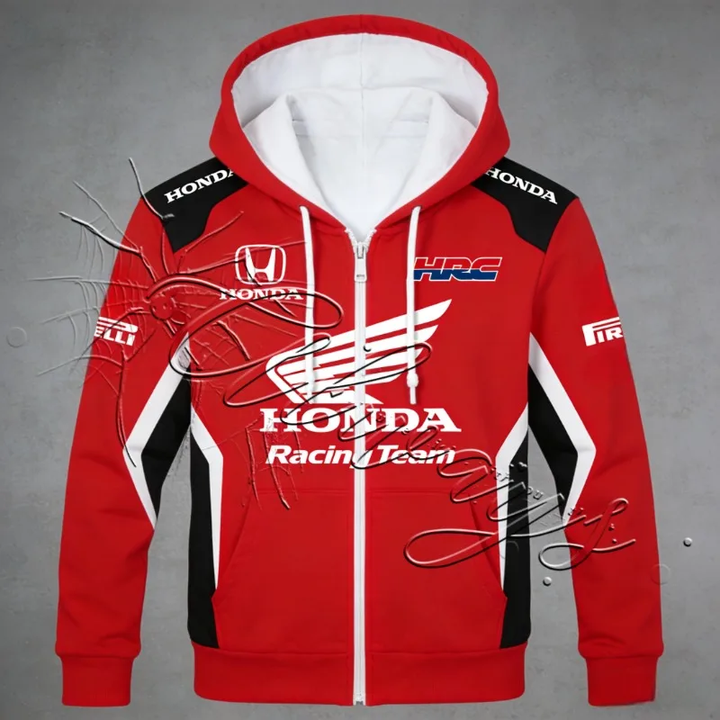 Autumn/Winter Honda HRC Racing Team Men's MOTO Off Road Enthusiast Special Warm Motorcycle Wear Hoodie