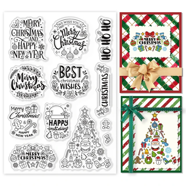 CHRISTMAS Scrapbook Paper 12 Yuletide Words Journal Icons Santa 5p  Snowflake