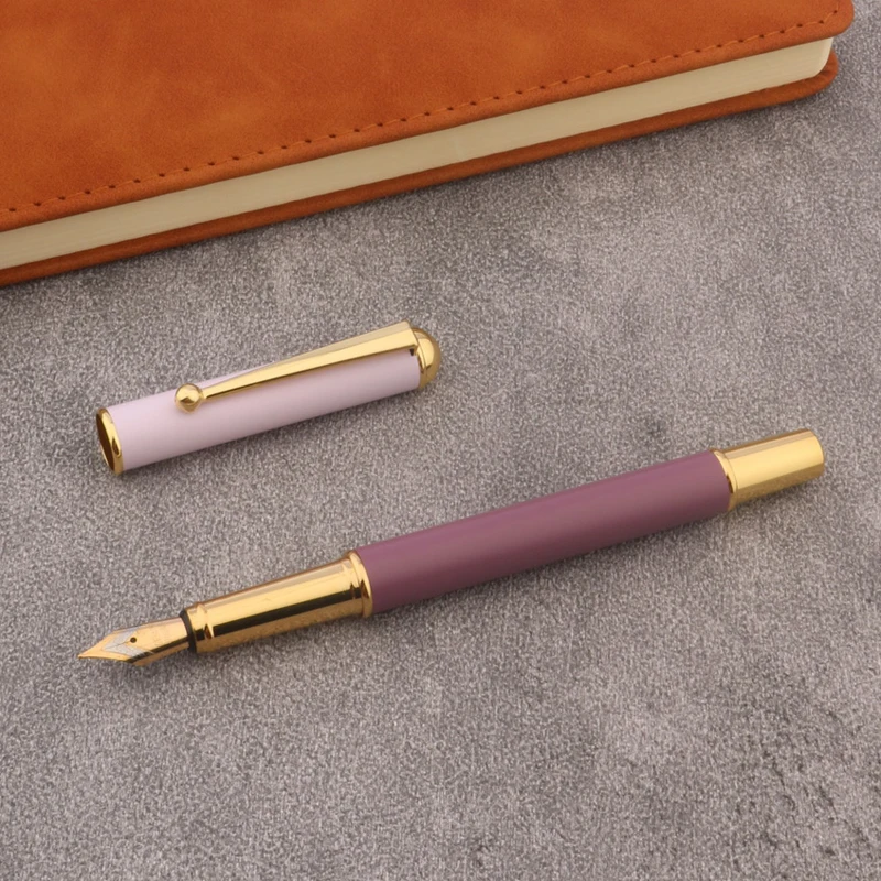 1pc Brand New Metal Fountain pen matte purple Stationery Office School Supplies Writing Gift 4
