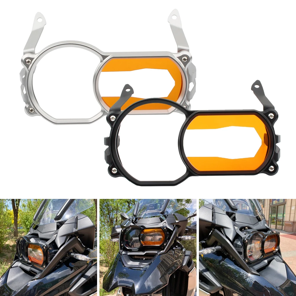 

R1200GS R1250GS REALZION Motorcycle Headlight Guard Head Light Cover Grille Protection For BMW R 1200 1250 GS ADV LC Adventure