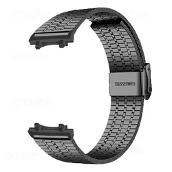 Metal Stainless Steel Watch Band - Premium Strap and Bracelet Accessories - Amazfit T - Rex 3 (Black)