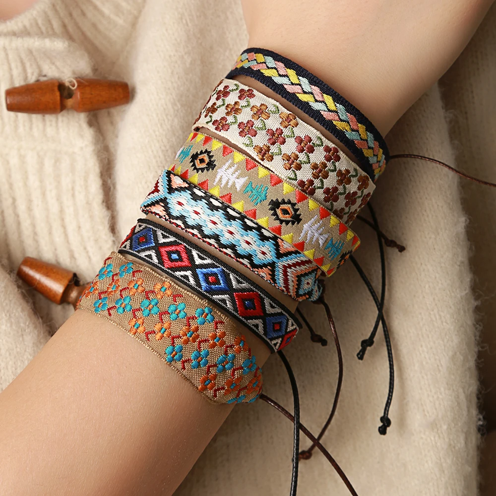 

Ethnic Style Multi Color Wax Thread Braiding Bracelets For Women Tibetan Buddha Lucky Bracelet Couple Friendship Bangle Jewelry