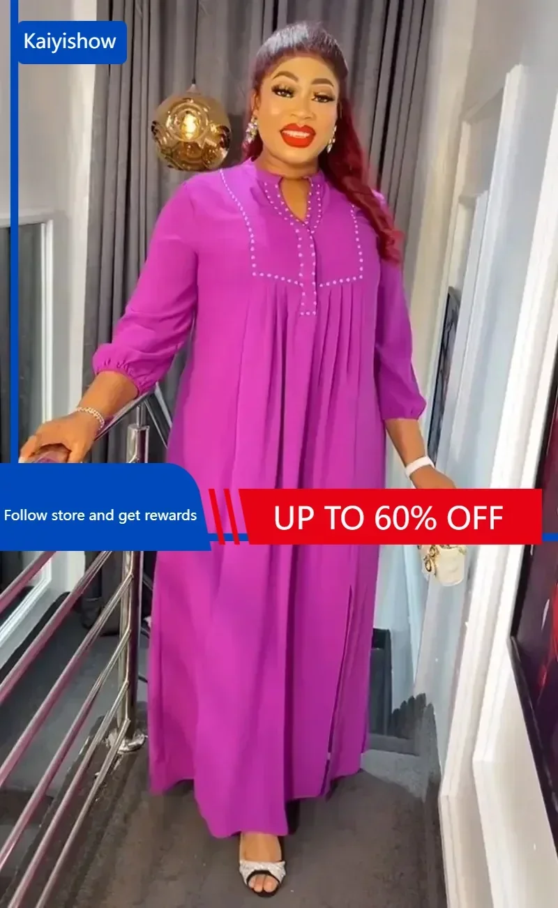 

African Dresses for Women Traditional Africa Clothing Dashiki Ankara Outfits Gown Abayas Robe Muslim Kaftan Maxi Long Dress