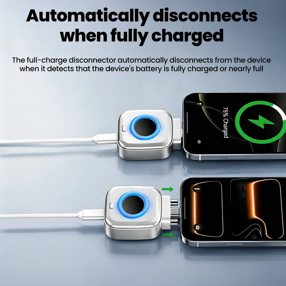 Caricabatterie per Telefono Type-C da 140W, Adattatore di Ricarica Rapida con Spegnimento Automatico, Separatore di Carica Completa per Auricolari e Telefoni Cellulari - Image 3