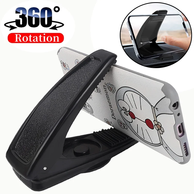 

Simple Car Phone Holder 360 Degree Rotation Dashboard Mount Auto Mobile Phone GPS Navigation Stand for Xiaomi Iphone 12 13