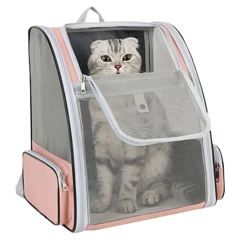 Backpack For Cats Pet Hiking Backpack Travel Bag Portable Pet Supplies With With Non-slip Bottom Plate For Small Medium Animals