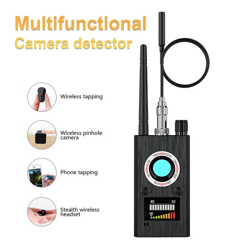 T9 Hidden Camera Detector Anti-spyware Mini Cam Spy Garget Bug RF Wifi Signal Scanner Hotel Travel Security Protect GPS Finder