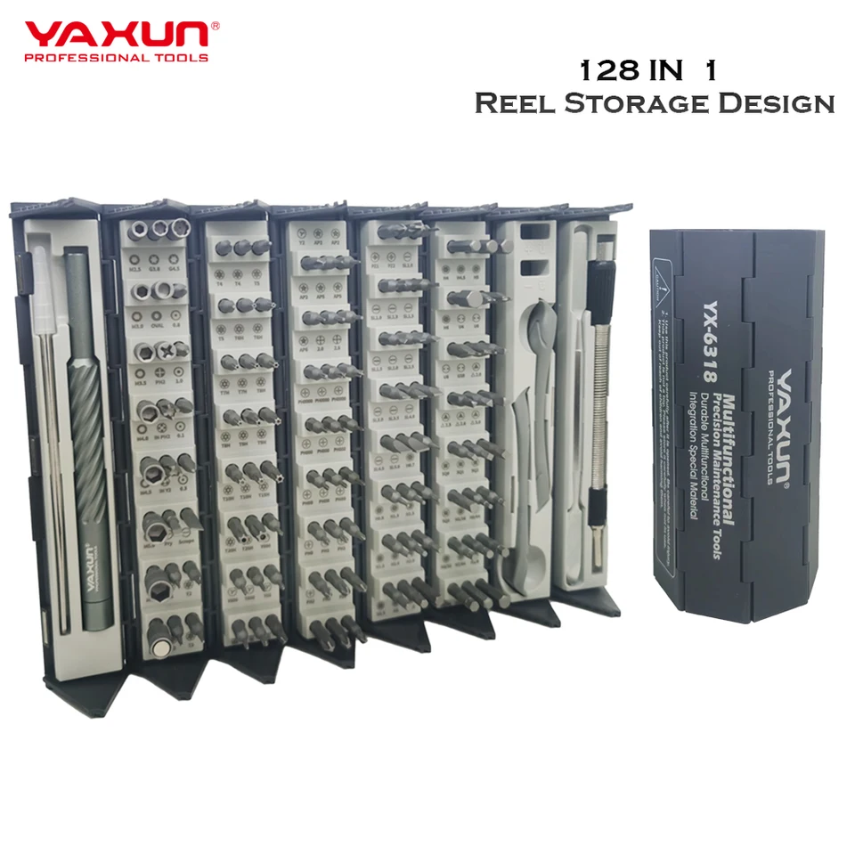 YAXUN YX-6318 Multi-function 128 in 1 Repair Tool Precision 3C