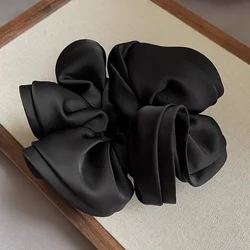 Stylish Korean Fashion Satin Hair Tie (Black)