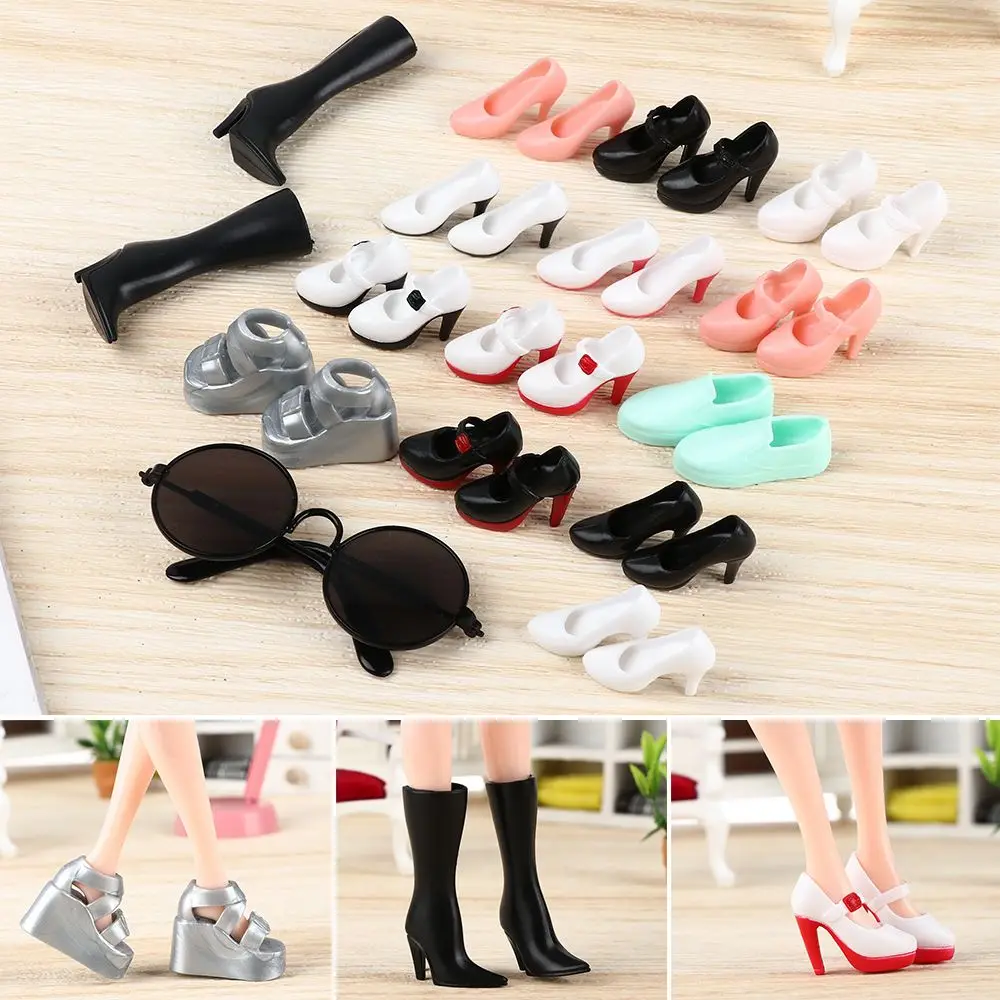 

Fashion 30cm Dolls Accessories Toys for 11.5" Doll Cool Sunglasses Foot Flat Shoes Sneakers High Heels