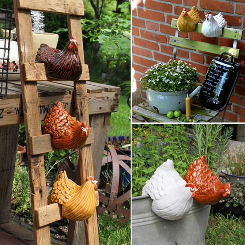 

Funny Chicken Statues Farm Art-backyard Garden Decoration Ornament Courtyard Chicken Decoration Art Sculptures Easter Decoration