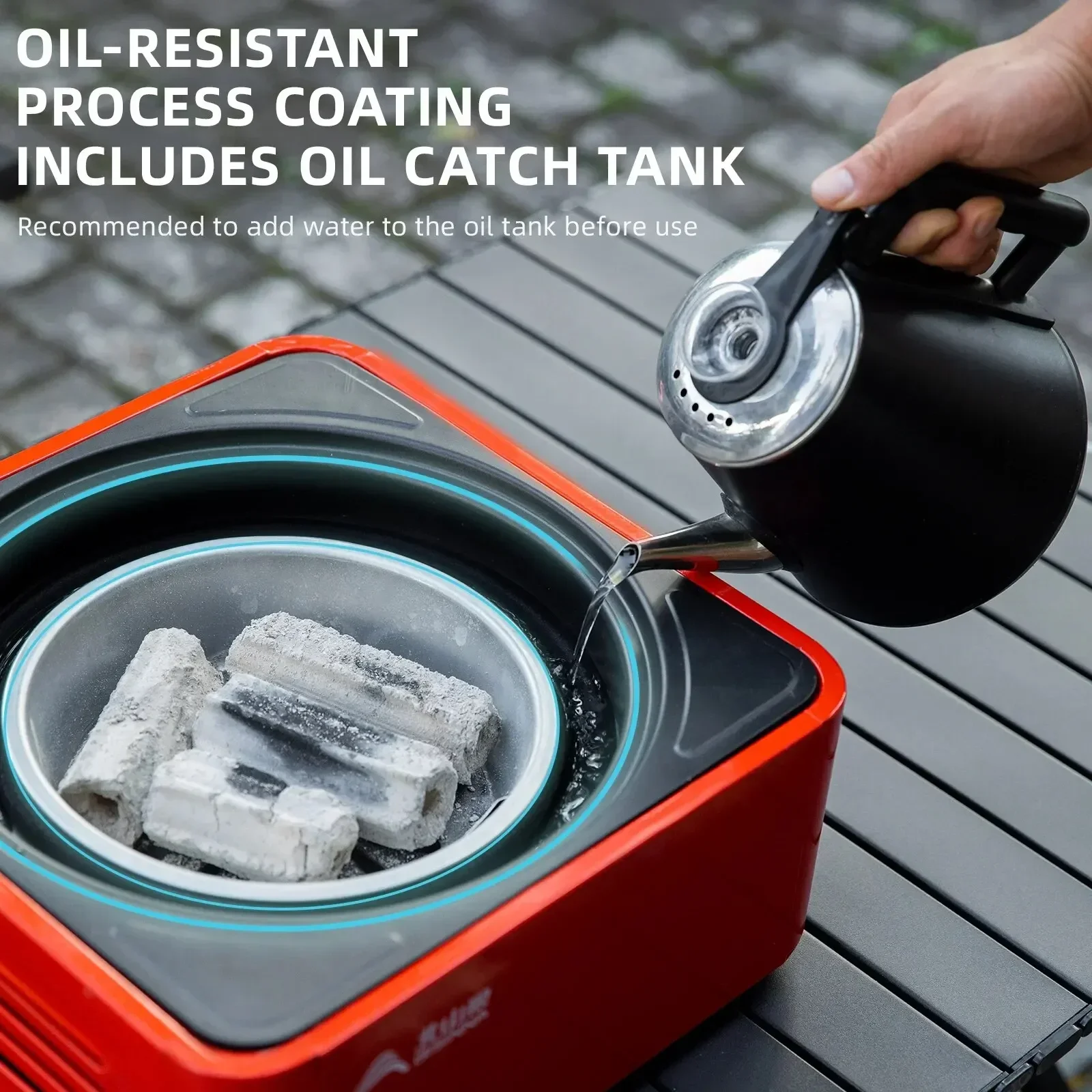 

Multifunctional Charcoal BBQ Stove Portable Camping Split Barbecue Grill Indoor Outdoor Supplies