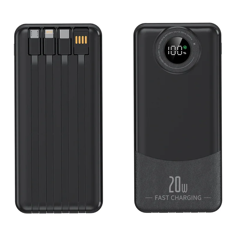 20W Fast Charging Portable Charger Mobile Power 30000mAh Large Capacity Power Bank External Battery for Iphone Samsung Xiaomi 6