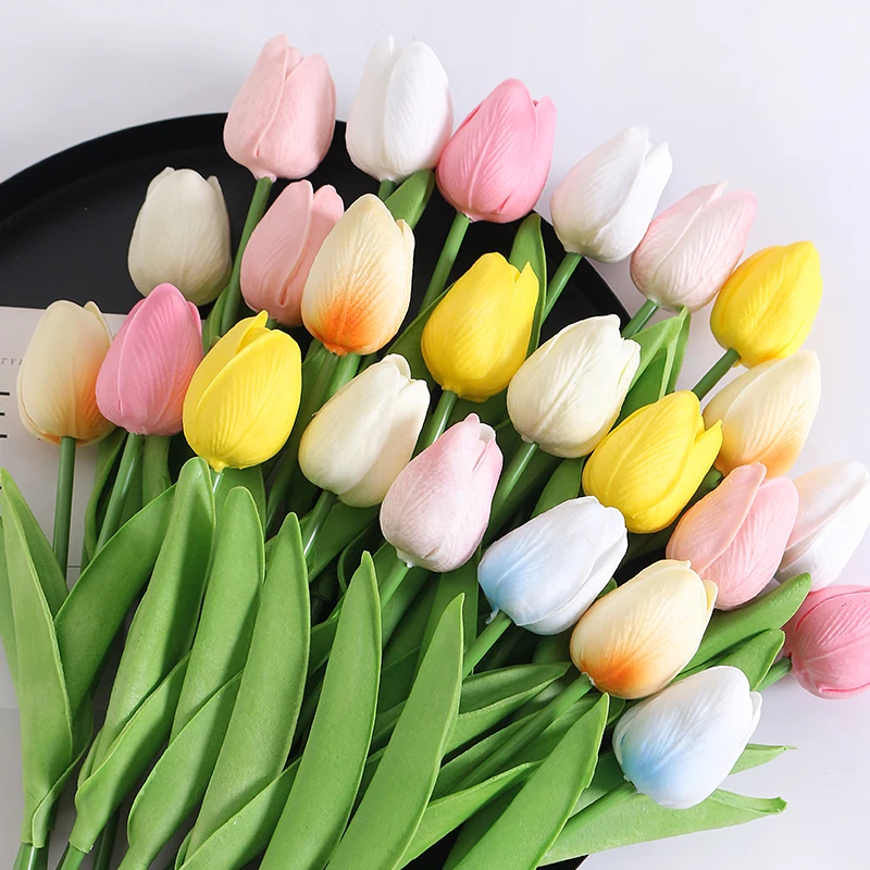 5/10Pcs 29cm Tulip Artificial Flowers Bouquet PE Foam Fake Flower for Wedding Ceremony Decoration Outdoor Garden Home Room Decor