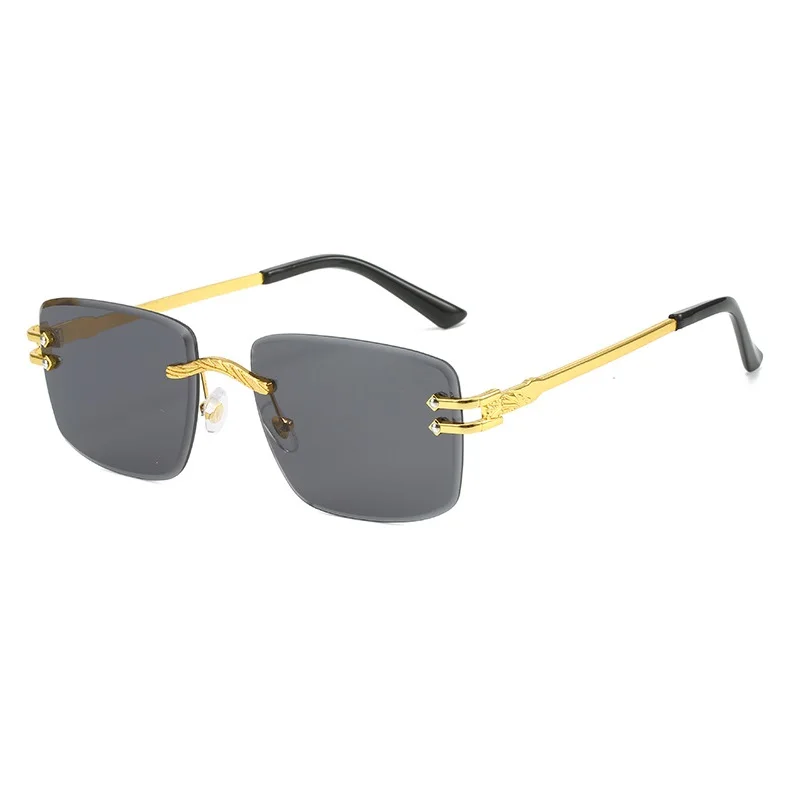 

Rimless Sunglasses Square Women Men Retro Sun Glasses Brand Designer Eyewear UV400 Shades Oculos Female Gafas