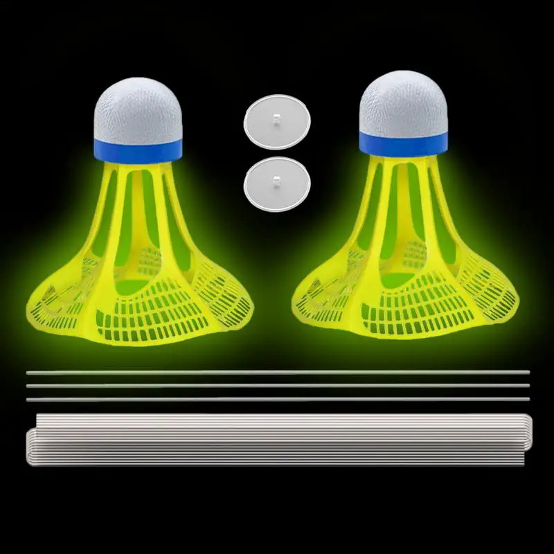 Portable Badminton Trainer with Glowing Rebound System