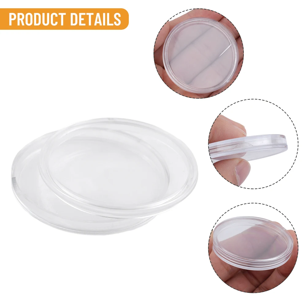

Capsules Coin Boxes Cases Coins Box Commemorative Coins Plastic Round Thickened Transparent 100pcs 1oz Durable