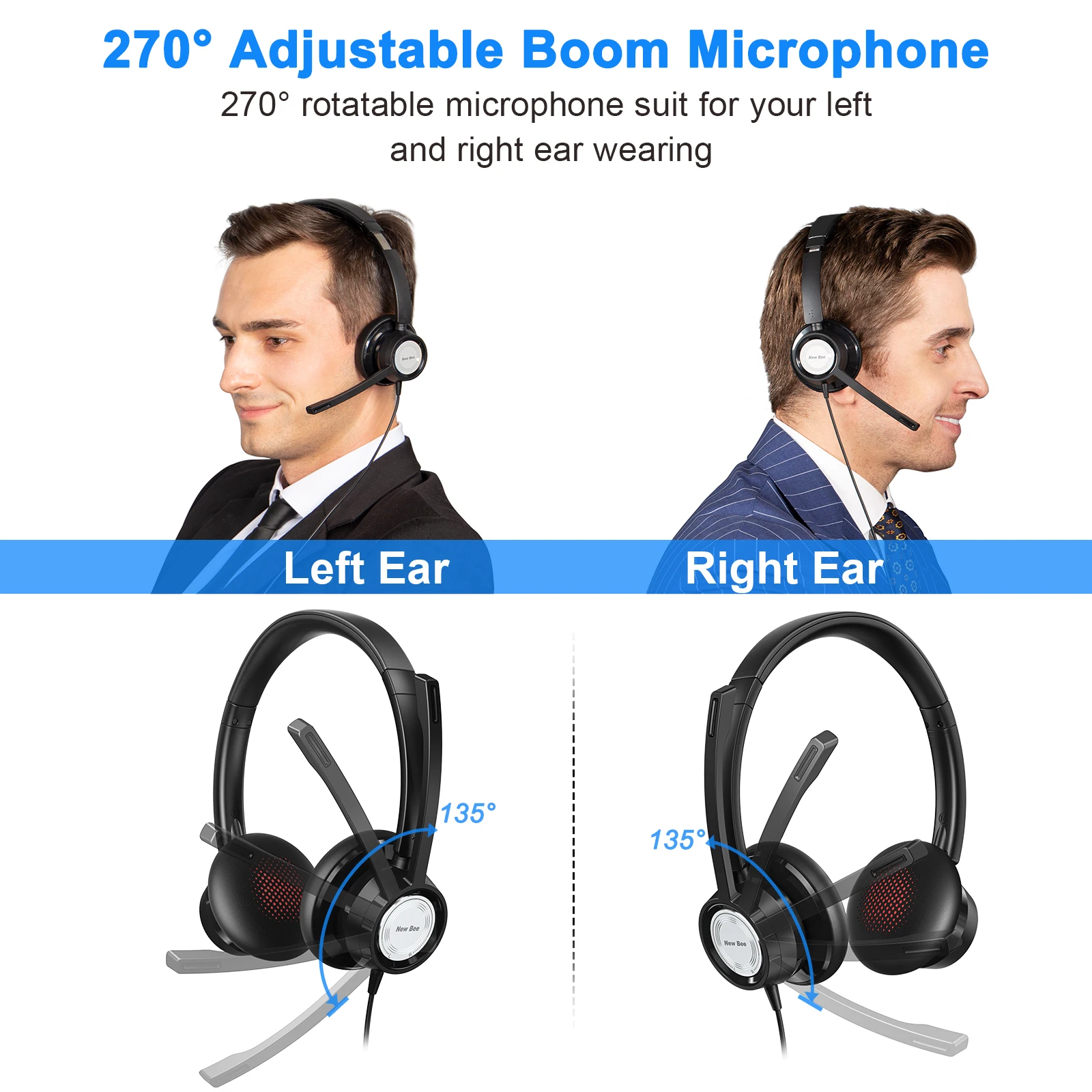 Compre Nuevos Auriculares Telefónicos de Bee H360 en el Oído de 3.5 Mm/usb  Micrófono de Cancelación de Ruido Con Micrófono Para la Computadora  Portátil PC PC Stereo en China