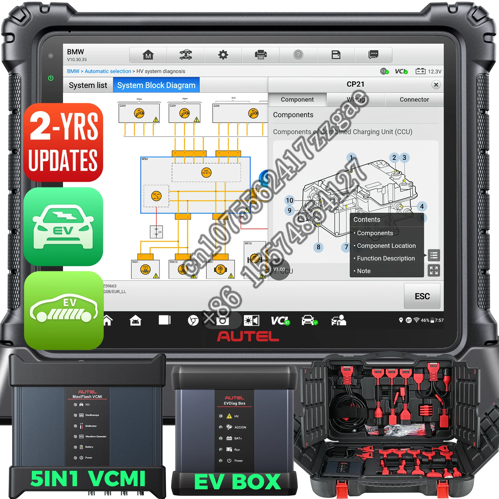 Autel Maxisys Ultra Ev Mk908 Pro Ecu Programmabile Auto Programma Kit Diagnostico Auto Elettrico Sistema Ad Alta Tensione Scanner Diretto