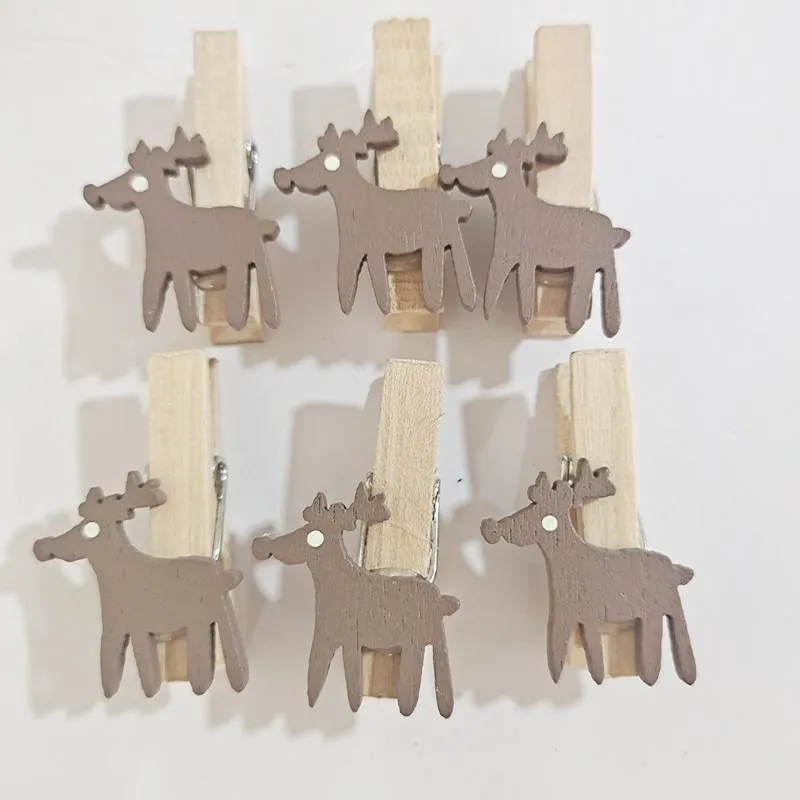 20pcs Christmas Wooden Photo Clips Mini Clothespins 50 Pack Small Clothes  Pin Tiny Wood Clip for