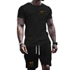 2024 Summer Fashion Men's Sportswear T-shirt Shorts Set Casual Short Sleeve Set Jogging Fitness Clothing Brand Clothing 6
