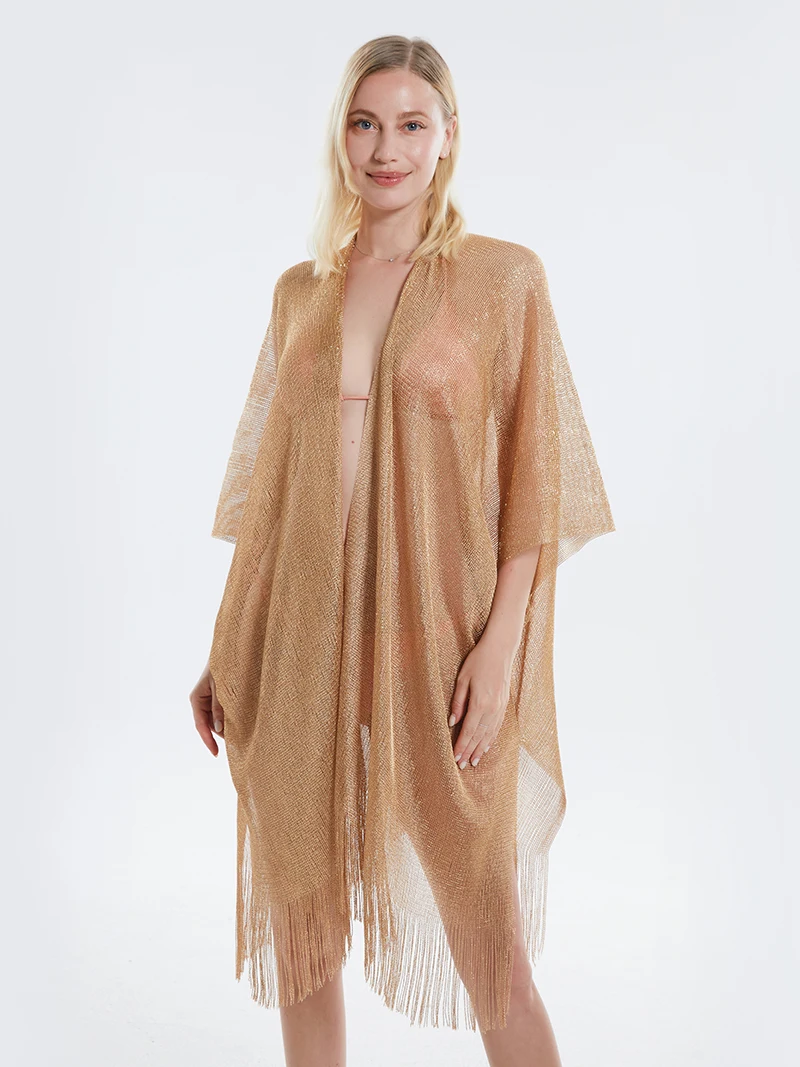 2023 neue Europäische und Amerikanische Stil Sexy Kleine Mesh Langen Bart Einfarbig Sonnencreme Schal Mode frauen Split Kopftuch – Detail 6
