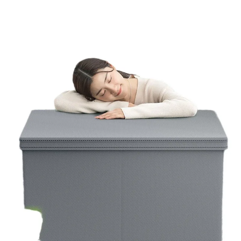 Clothing Storage Box Household Fabric Folding Basket Wardrobe Quilts Large Capacity Organization Box Sorting Storage 6