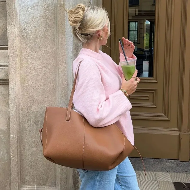 Talenza Autumn Knitted Sweater Women's Pink O-neck Loose Casual Long-Sleeved Pullover Commuting Women's Pullover Jacket Sweater 6