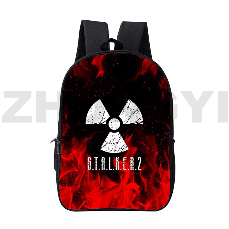 

3D Print Anime Zipper Game Stalker 2 Heart of Gun Bag Mochila Cartoon S.T.A.L.K.E.R. 2 Backpacks 16 Inch School Bags Children