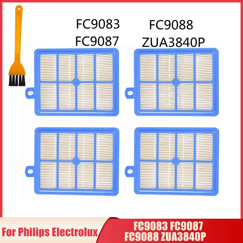 

4 шт., HEPA-фильтр для пылесоса Philips Electrolux FC9083 FC9087 FC9088 ZUA3840P