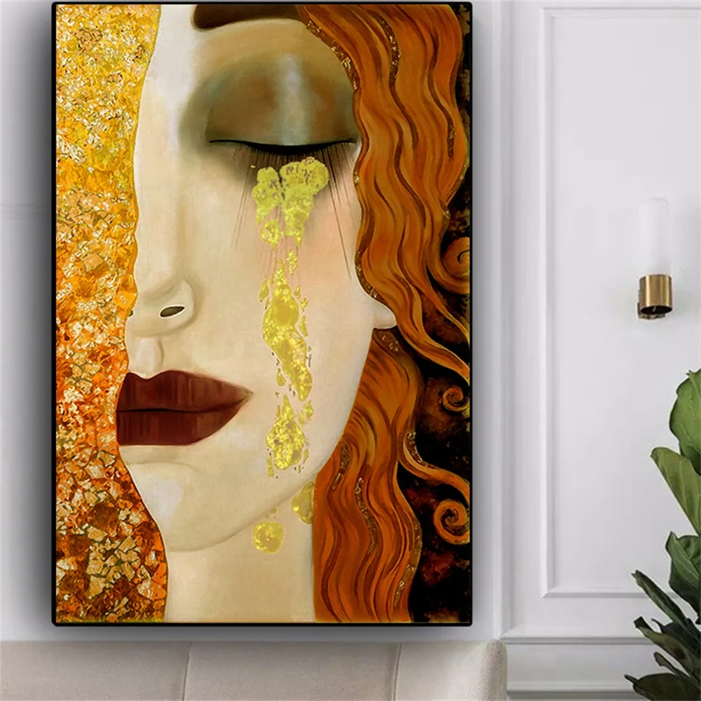 

Знаменитая Женская Живопись Gustav Klimt абстрактная настенная Картина на холсте картина для гостиной домашний декор