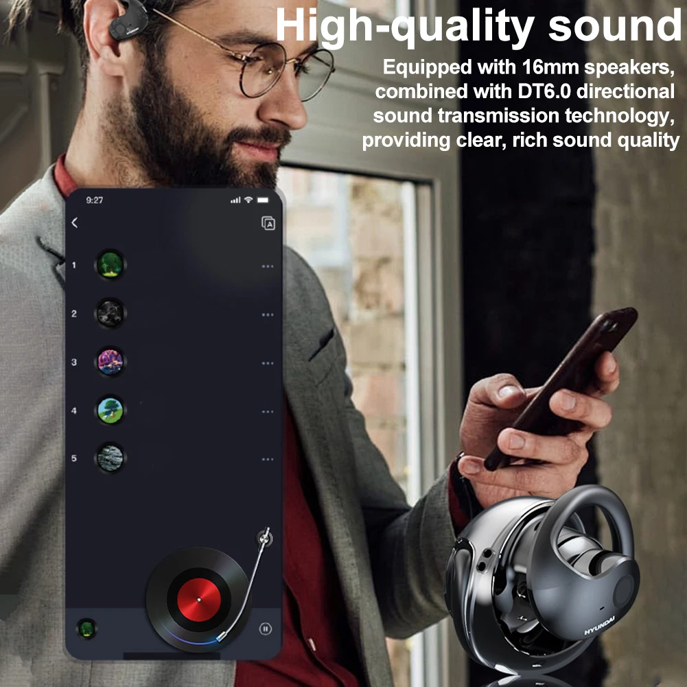 HY-T26Pro Real-Time Language Translator Headphones Bluetooth 5.4/5.0 Simultaneous Interpretation Earphone OWS Open Ear Earbuds