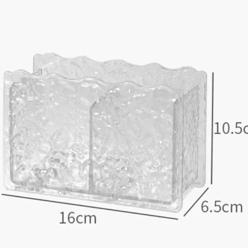 Transparent Eyebrow Pencil Brush Holder Glacier Pattern Acrylic Organizer for Cosmetics Makeup Storage Boxes Brush Containers 6