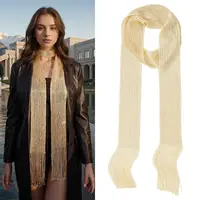 Fashion Thin Long Tassel Scarf Vintage Multi-purpose Scarf Headband Retro Luxury Brand Designer Neckwear Scarf