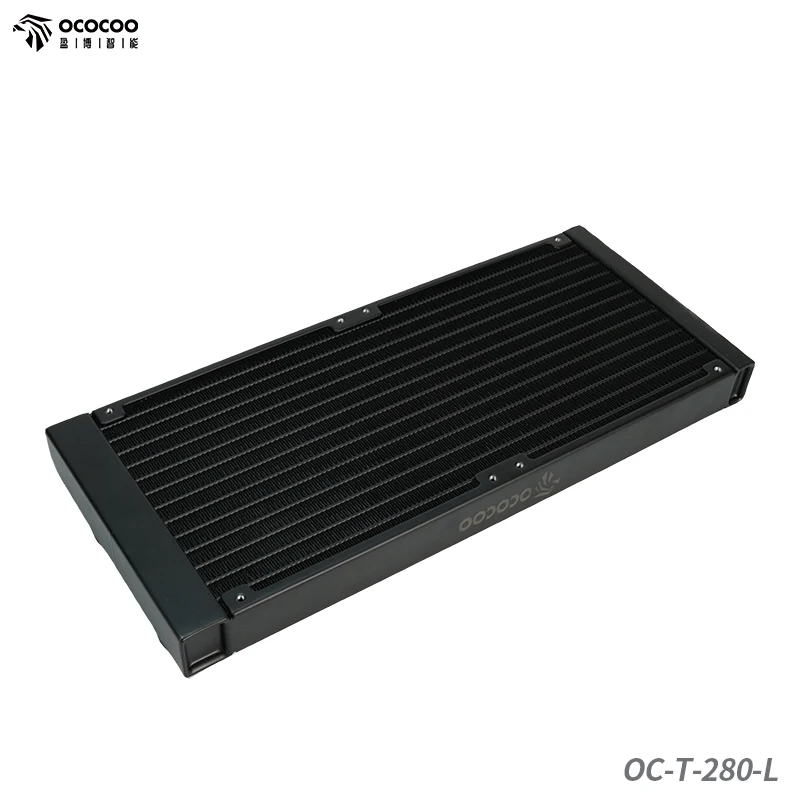 Ococoo-aluminium Water Cooling Radiator Bico Fixo Computer Beauty Equipment 3dprinter Faça Você Mesmo Sistema de Refrigeração 280 mm g1 4 - Imagem 4