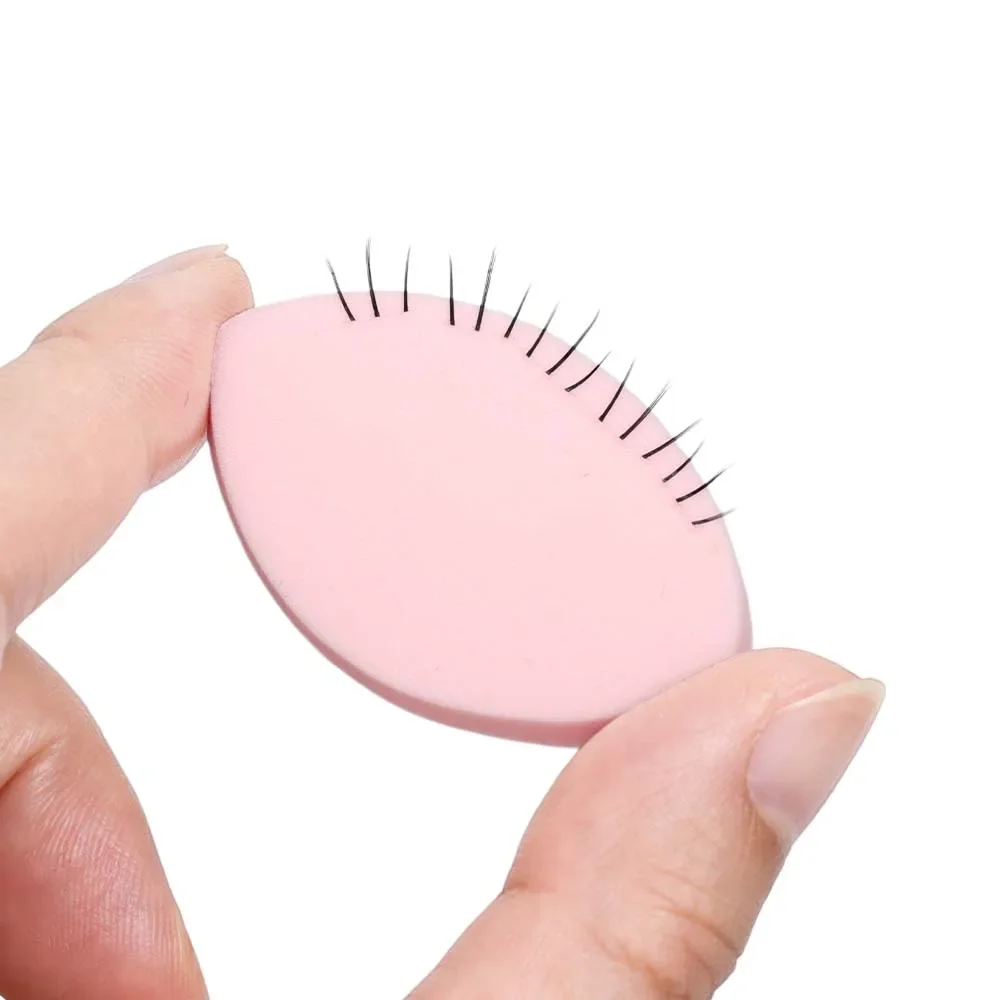 Weichen Schwamm Falsche Wimpern Pads Anfänger Lash Karte Diagramm Wispy Lashes Wiederverwendbare Make-Up Puffs Training Wimpern Extensions Werkzeug – Detail 7