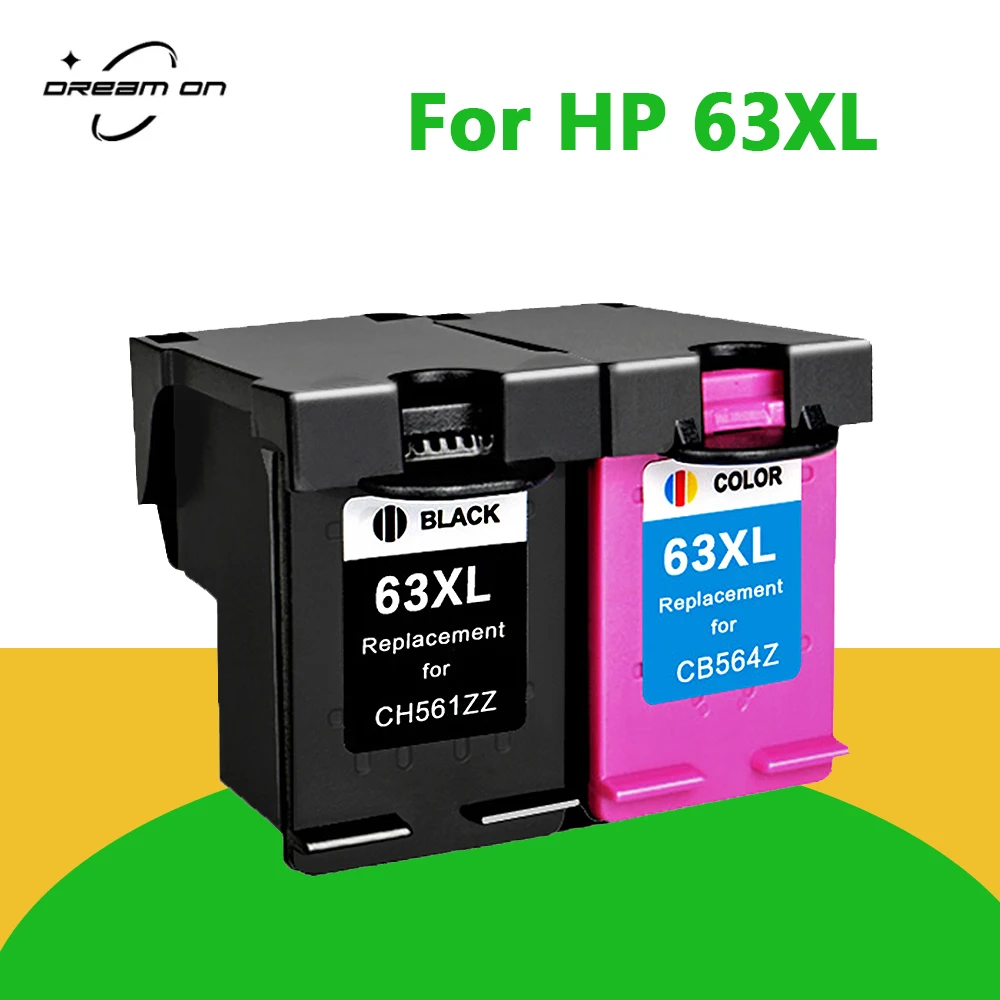

Картридж с чернилами 63XL, совместимый с принтером HP 63, чернильный картридж Deskjet 2130 2131 3630 4250 5230 5232 5255 3632 3633