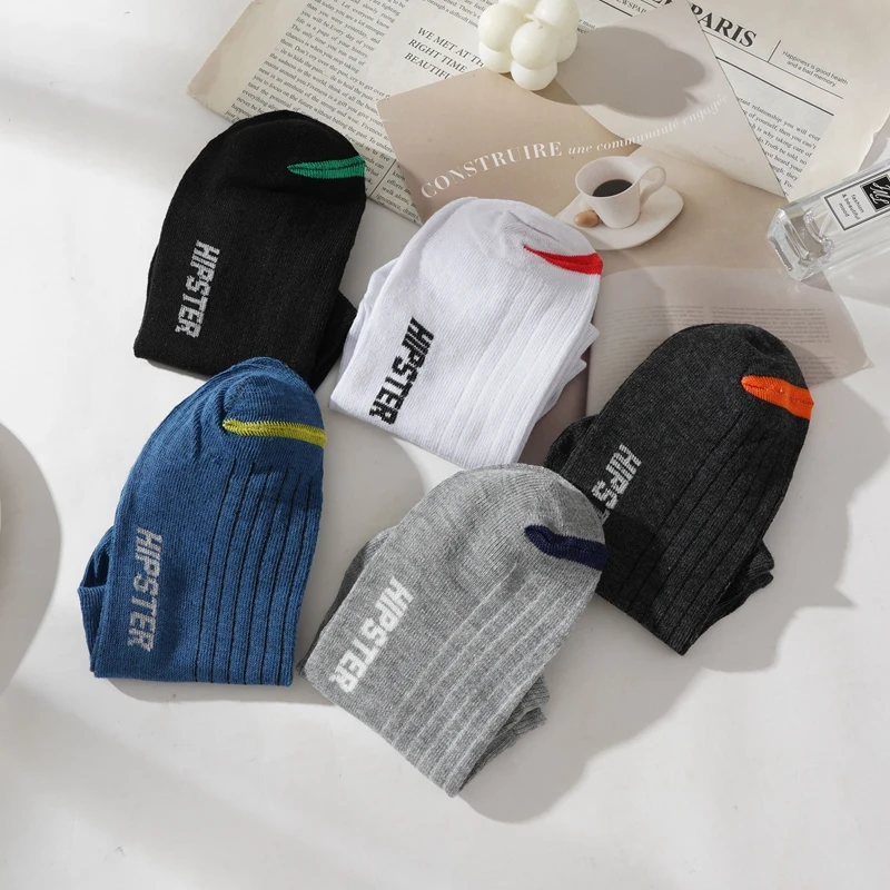 10 Pairs/Lot Women‘s Ankle Short Socks Trendy Versatile Letter Boat Shallow Mouth Comfortable Soft and Breathable Casual Socks