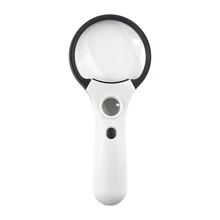 

Lighted Magnifying Glass 3X 45x Magnifier Lens Handheld Magnifying Glass with Light for Reading Small Prints Map Coins