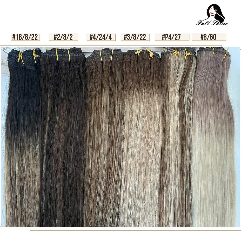Real Remy Cabelo Humano, Ombre Blonde Color Hairpins, 50g, 3Pcs